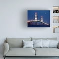 thumbnail image 2 of Trademark Fine Art Monte Nagler Mackinaw Bridge At Night St. Ignace Mi Color Canvas Wall Art - 18x24, 2 of 5