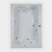 WaterTech Acrylic 60 in. x 48 in. Elite Series Drop-In Whirlpool Tub - White