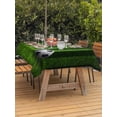 thumbnail image 3 of Outdoor Tablecloth with Umbrella Hole for Patio/Picnic/Party/Camping, Soccer Waterproof Table Cloth Rectangle Table Cover Washable, Football Vertical Stripes Turf Vibrant Green (60"x 84"), 3 of 9