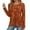 Brown, variant on EDFBUYKRS Womens 3/4 Sleeve Tops, Shirts for Women Long Sleeve Work Womens Fall Tops Dressy Collared Pullover Shirts for Women Womens Graphic Tees V Neck S