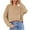 Khaki, variant on Timegrad Sweaters for Women Cropped Crewneck Pullover Drop Shoulder Casual Long Sleeve Tops Fall Fashion