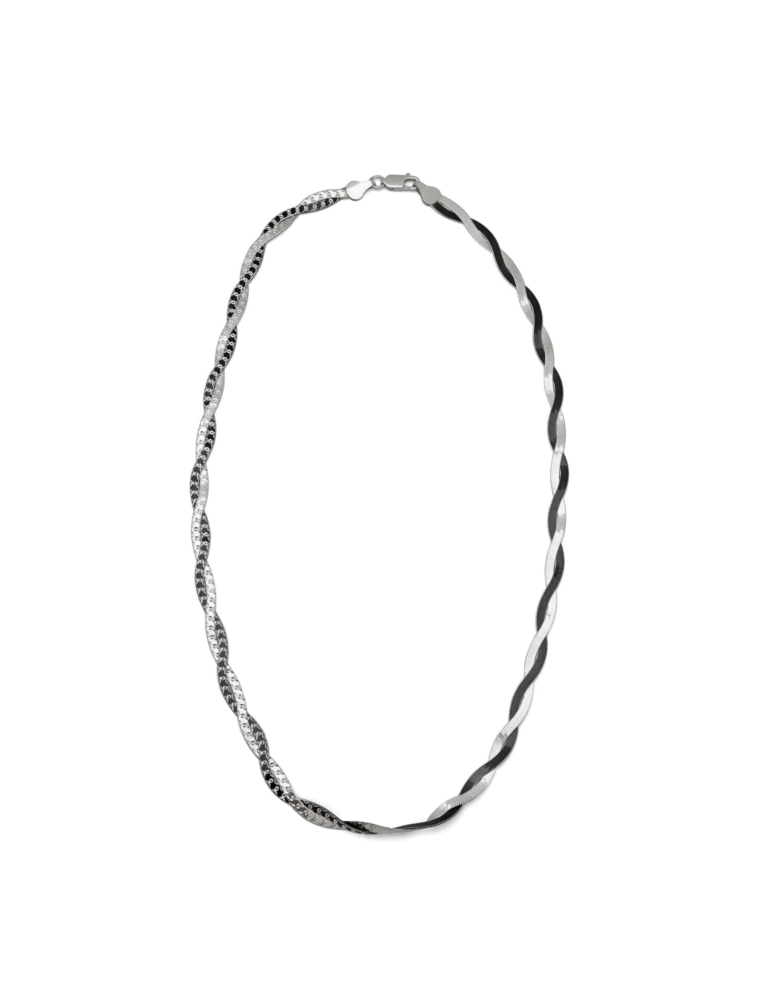 Sterling Silver and Black Rhodium 