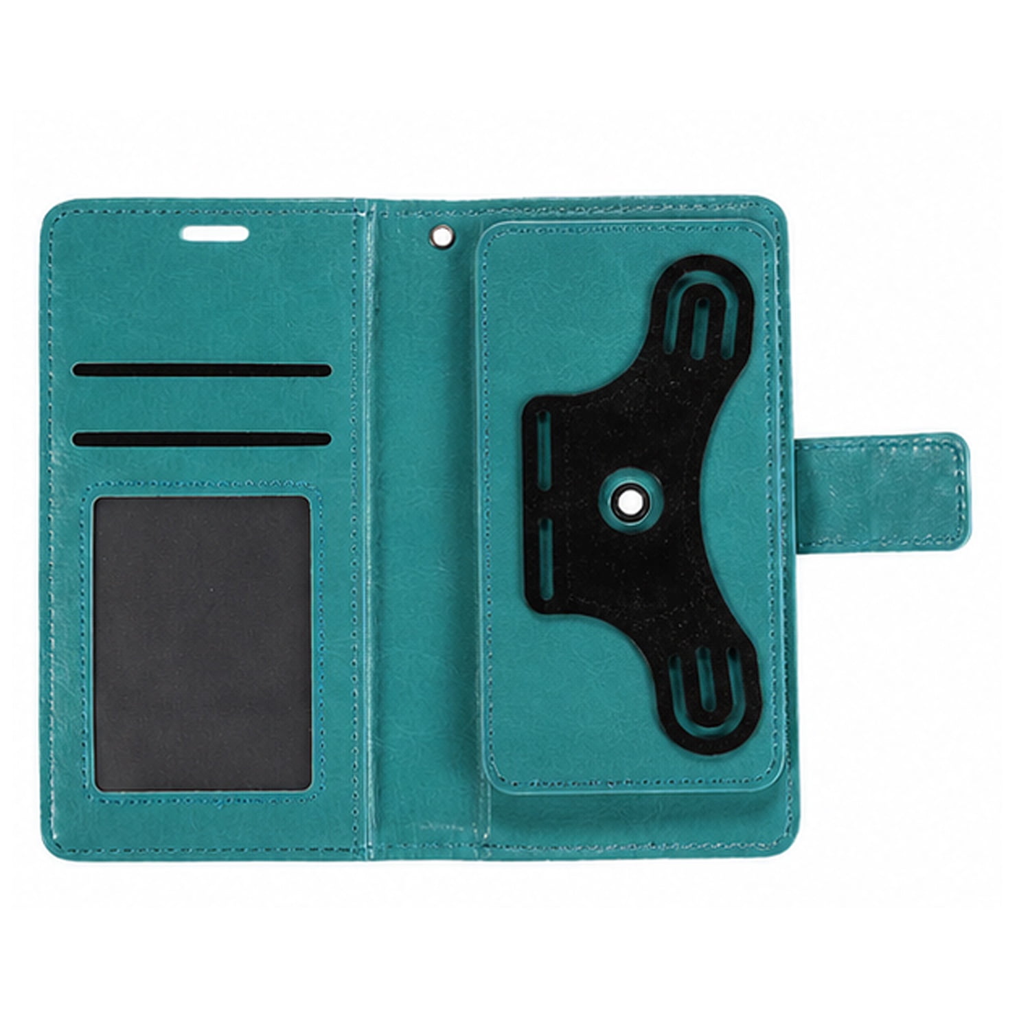 UWC-Small (4.5"-4.8") Universal Wallet Style Cover with 360° Turning Stand - Teal