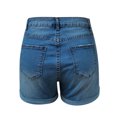 thumbnail image 6 of CAIXIA Jean Shorts Womens Mid Rise Mid Rise Womens Denim Shorts Stretchy Bermuda Shorts Ripped Distressed Trendy Shorts with Pockets,XXL, 6 of 6