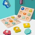 thumbnail image 4 of Rompecabezas De Madera Con Formas Para Niños, Juguetes Para Niños Y Niñas, Clasificador De Formas, Rompecabezas Con Forma De Bebé, Reconocimiento De Color, Regalo Educativo Temprano A Juego Vogacara FN007535-02, 4 of 6