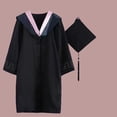 thumbnail image 2 of FYEGRE Academic Graduation Robe with Mortarboard Cap, Formal Graduation Gown Set for University Students, Classic Academic Regalia for Commencement Ceremony Pink L, 2 of 4