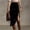 Black, variant on Asymmetric Fringe Split High-Waisted Bodycon Midi Skirt for Women
