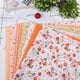 thumbnail image 5 of Juego de 7 piezas de ropa de cama para hacer tú mismo, diseños variados para acolchados y manualidades, paquete de cuadrados de tela de algodón naranja de 25 x 25 cm, 5 of 8