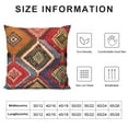 thumbnail image 5 of YINGXI Throw Pillow Covers Geometric Kilim Home Decor Oriental Ikat Pillow Cases Living Room DecorativeCushion Couch Sofa Pillowcases Colorful Red 18x18in, 5 of 5