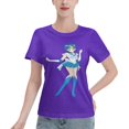 thumbnail image 1 of T-Shirt Basique à Manches Courtes pour Femmes Sailor Moon Mizuno Ami, 1 of 6