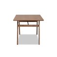 thumbnail image 3 of Baxton Studio Table à Manger en Bois Fini Noyer Brun Style Mid-Century Modern Transitionnel, 3 of 5