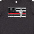 thumbnail image 4 of Inktastic Firefighter Red Line Flag Fireman Youth T-Shirt, 4 of 5