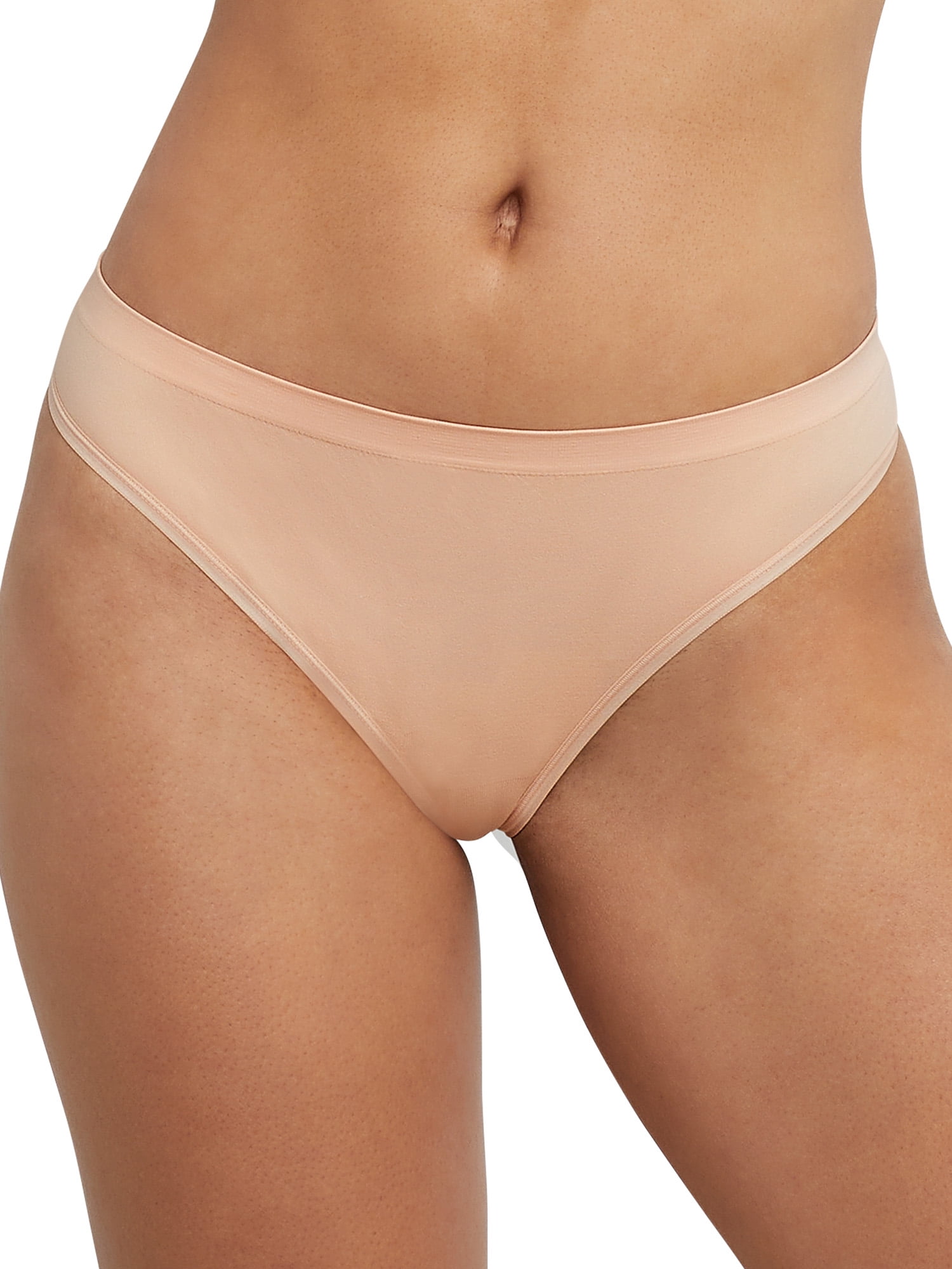 Hanes Women's Comfort Flex Fit Thong - 4 Pack, 46CFF4, Cantaloupe Assorted,  9