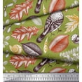 thumbnail image 3 of Soimoi Rayon Fabric Bird & Leaves Print Sewing Fabric Yard 42 Inch Wide, 3 of 3