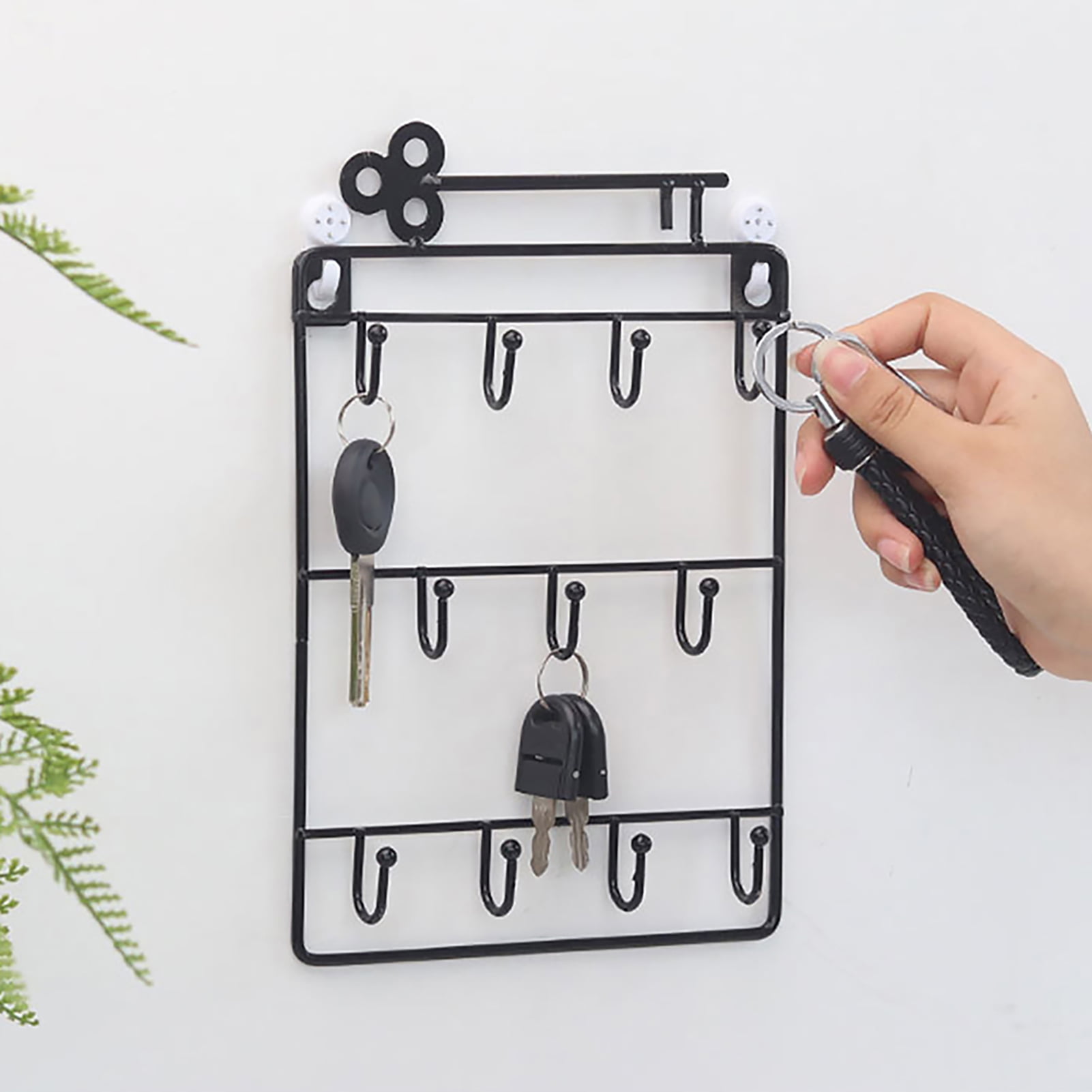 Details about   Home Décor Wall Mounted Key Chain Holder/Organizer Key 6 Hooks Hanger 