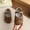 E117-Brown, variant on hengsof Cute Bow Flat Shoes for Girls Soft Sole Comfortable Round Toe Casual Shoes Solid Color Princess Flat Shoes Suitable for Spring Summer