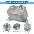 thumbnail image 4 of Enfriador de aceite de motor compatible para Volkswagen Jetta de aleación de aluminio tono plateado enfriador de aceite de transmisión, 4 of 6
