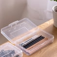 thumbnail image 6 of KCEHTA Plastic Pencil Box, Stackable Clear Plastic Pencil Case Large Capacity Hard Pencil Case Crayon Pencil Boxes with Snap-tight Lid Office Supplies Storage Organizer Box, 6 of 7