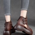 thumbnail image 2 of Sandalias de plataforma alta para mujer con suela gruesa, estilo nuevo de verano, prendas de vestir de moda, botas cortas con boca de pez ahuecadas, sandalias romanas para mujer, 2 of 5