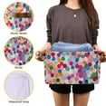 thumbnail image 3 of Yayeee 2 Pack Canvas Storage Basket with Handles for Shelves Fabric Bins Closet Organizer, Light Colorful Circles, 3 of 8