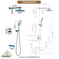 thumbnail image 4 of CASAINC 5-Spray Patterns 9.5 in. Tub Wall Mount Dual Shower Heads in Spot Resist Chrome, 4 of 9
