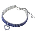 thumbnail image 1 of Dog Kingdom mascota lindo collar completo de diamantes de imitación perro brillante collar de diamantes en forma de corazón, 1 of 5