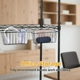 thumbnail image 6 of 2 Pack Large Grid Wall Baskets - Gridwall Accessories Set Black Metal Hanging Shelf Basket Bins Organizer - Modular Storage Holders for Photo Display Panel Shelving Caddy for Garage, 6 of 7