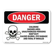 OSHA Danger Sign - Chlorine Hazard Area | Decal | Protect Your Business, Construction Site, Warehouse & Shop Area |  Made in The USA