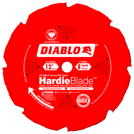Diablo D1208Dh 12-Inch 8T Hardieblade Pcd Fiber Cement Saw