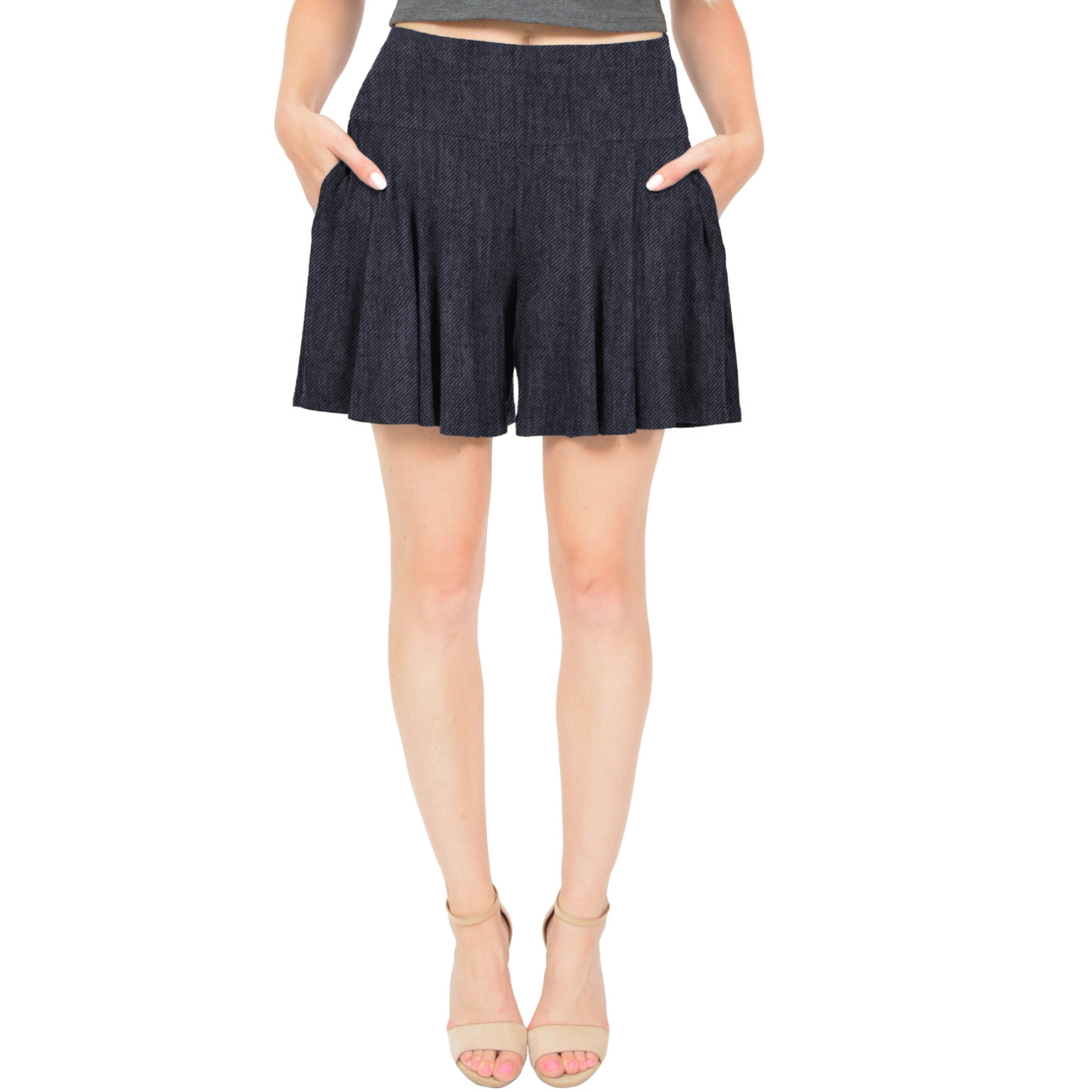 plus size denim skorts