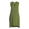 thumbnail image 5 of Time and Tru Women's Sleeveless Double Cloth Dress, 5 of 5