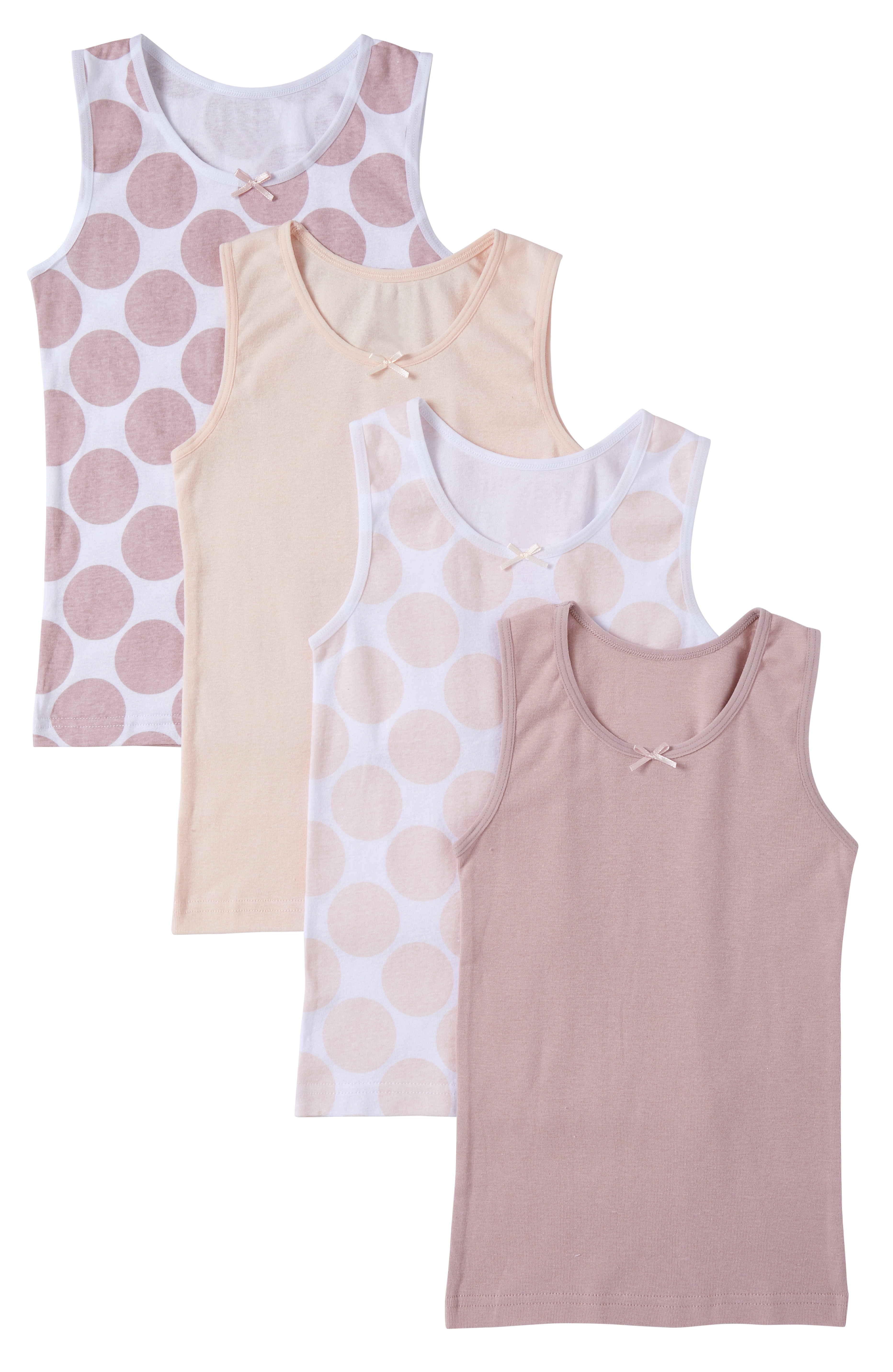 Sportoli Girls and Toddlers Underwear Ultra Soft 100 Cotton Pack of 4 Tank Top Undershirts