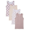 thumbnail image 1 of Girls Ultra Soft 100% Cotton Tagless Tank Undershirts 4-Pack - Polka Dot - Size 9/10, 1 of 7