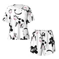 thumbnail image 4 of Picia Cute Cow and Milk Stains Pajamas Sets for Women Soft Short-Sleeved Pjs with Lounge Shorts Two Piece Sleepwear-XX-Large, 4 of 9