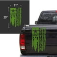 thumbnail image 2 of Veteran Army Retired Soldier Distressed American USA US Flag Truck Tailgate Vinyl Decal Compatible with most Pickup Trucks U.S. Army Sticker USAF USMC US Navy Decal (11" x 20", Lime-Tree Green), 2 of 8