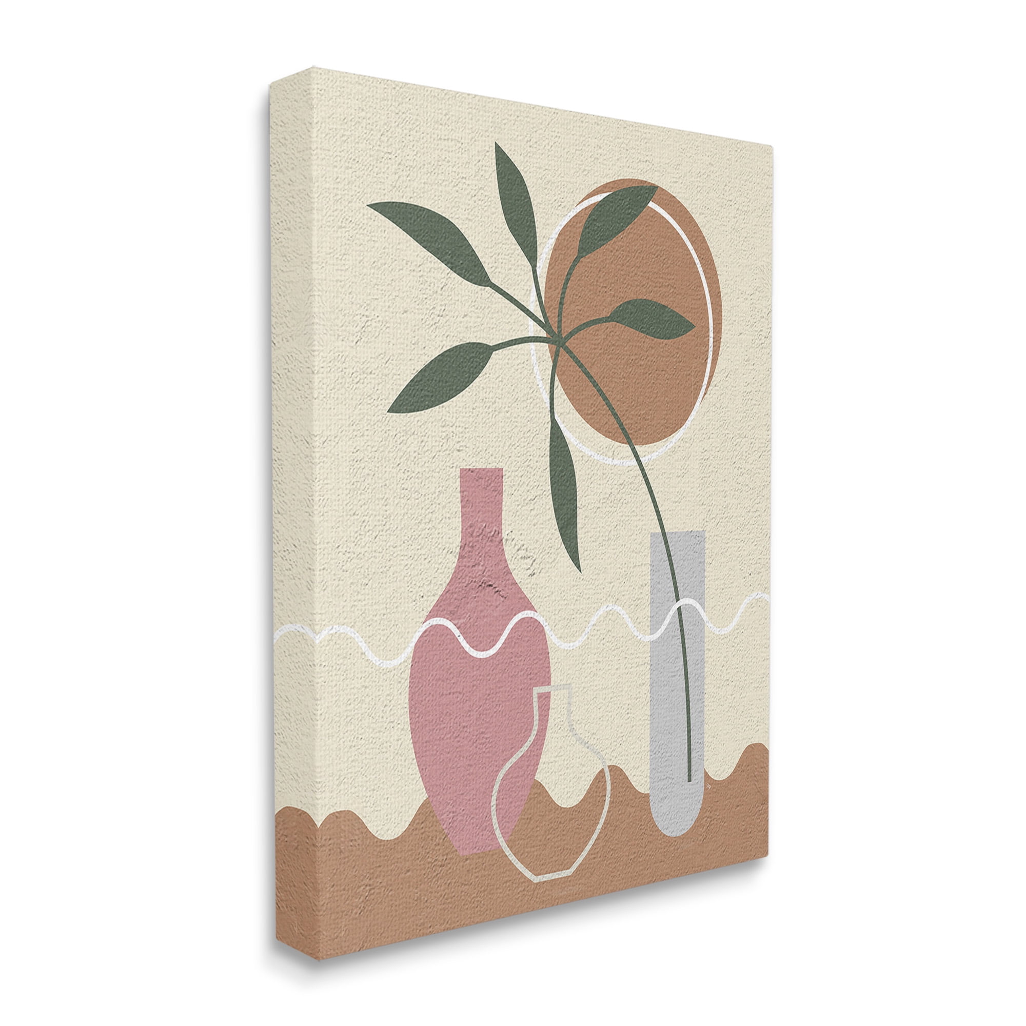 Stupell Industries Boho Vase Still Life Botanical & Floral Painting Gallery Wrapped Canvas Art Print Wall Art, 16 x 20