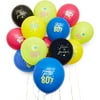 50-Pack I Love The 80's Latex Balloons 12" for Retro 1980s Theme Birthday Party Supplies and Decorations, Ribbon Included