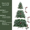 thumbnail image 5 of Yexmas 6ft Pre-Lit Christmas Tree, 8 Modes LED Lights, Artificial Xmas Tree with Large Storage Bag, 5 of 13