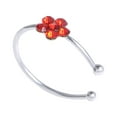thumbnail image 1 of Fiudx Aro para La Nariz, Elegante Aro de Flor de Cristal, Delicado Pasador de Plata, Elegante Accesorio para Piercing, Regalo para Mujeres y Niñas, Perfecto para Uso Diario, Diseño Artesanal., 1 of 2