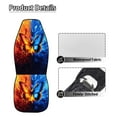 thumbnail image 5 of Yuyamidu Red Blue Butterfly Auto Seat Covers Easy to Install Bucket Front Seats Cover for Cars Full Set of 2, Fit for Cars, SUV, Truck, Sedan, 5 of 7