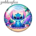 thumbnail image 5 of Cabujón de cristal redondo con foto de Stitch de Disney, con parte trasera plana, de 12 mm, 18 mm, 20 mm y 25 mm, para hacer pulseras, 5 of 5