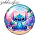 thumbnail image 5 of Cabujón de cristal redondo con foto de Stitch de Disney, con parte trasera plana, de 12 mm, 18 mm, 20 mm y 25 mm, para hacer pulseras, 5 of 5