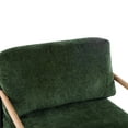 thumbnail image 4 of 28.25" Armchair With Soft Cushions, Robust Metal Frame, Wooden , For Home Decor, Generously Padded Seating, Solid Wood A Cozy Feel, 4 of 6