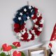 thumbnail image 2 of Corona de madera con bandera floral americana (sin iluminación), 15", 2 of 7