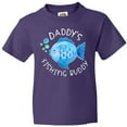 thumbnail image 3 of Inktastic Daddy's Fishing Buddy with Cute Blue Fish Youth T-Shirt, 3 of 5