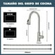 thumbnail image 2 of Llaves para Fregadero de Cocina, Grifo de Cocina Extraíble, Llave de Agua para Tarja, Monomando para Fregadero, con Modelos Calientes y Fríos, Mezcladora para Cocina,Plata, 2 of 8