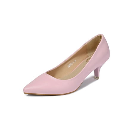 

Ritualay Womens Pumps Pointed Toe Heels Stiletto Dress Shoes Comfort Fashion Office Shoe Wedding Work Slip On Pink 9