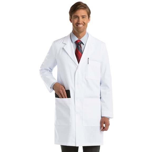 Lab Coats by Barco Uniforms Unisex 5-Pocket 38"; Lab Coat