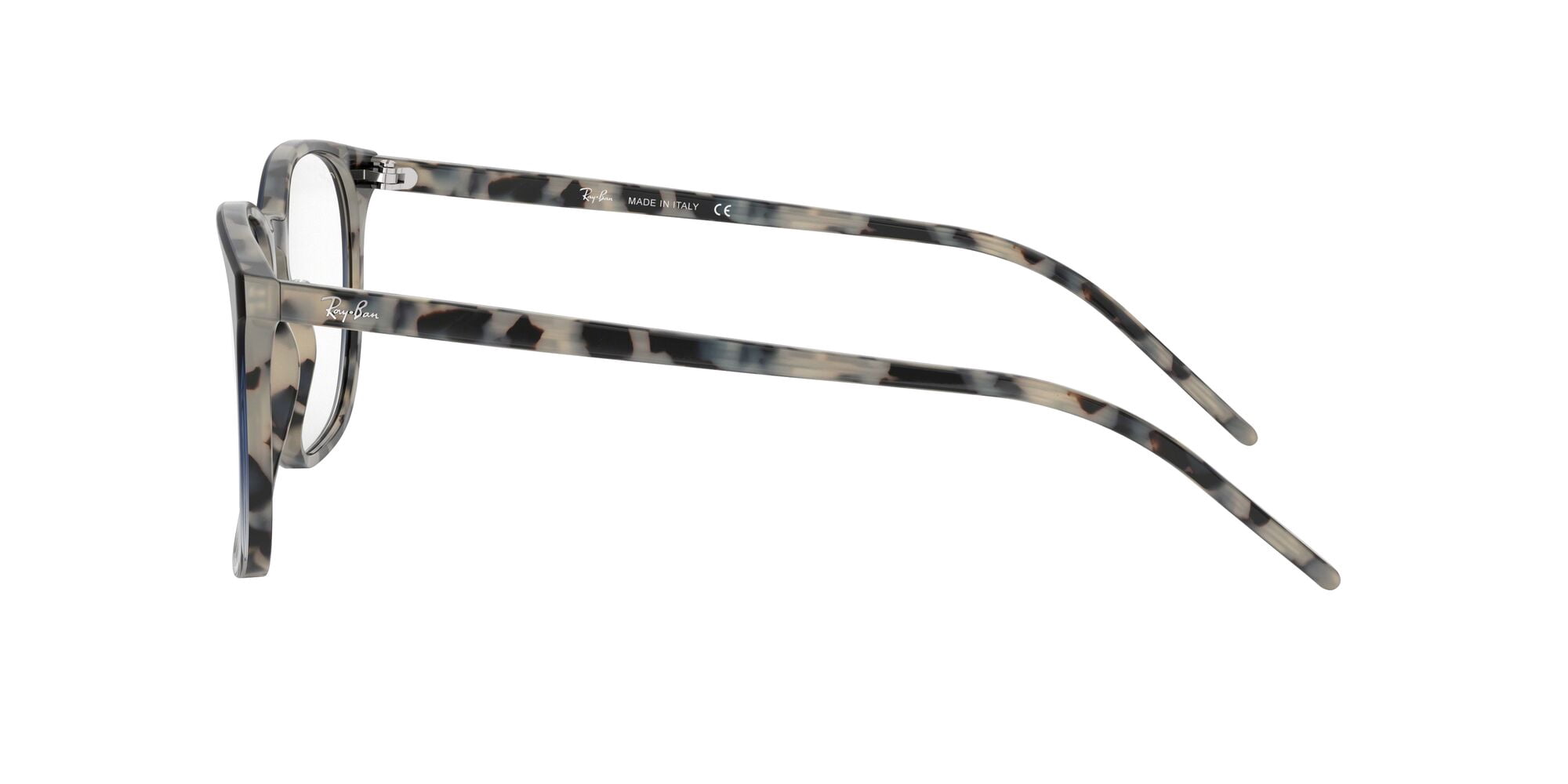 Ray-Ban RB5387 Optics Glasses, Prescription Eyeglasses with Case, Demo Lens/Blue Gradient Havana Beige, Size 54
