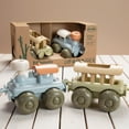 thumbnail image 3 of Dantoy: BIO Train Set W/ 2 Linking Toy Train Cars, 3 of 5